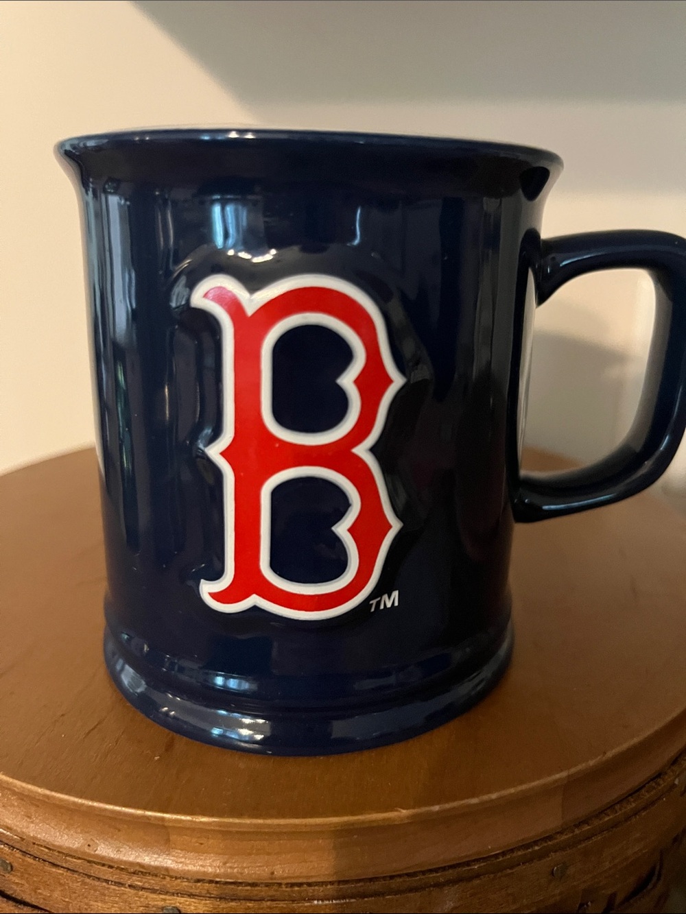 Navy Ceramic Coffee Mug - Team Logo. Boston Red Sox.
